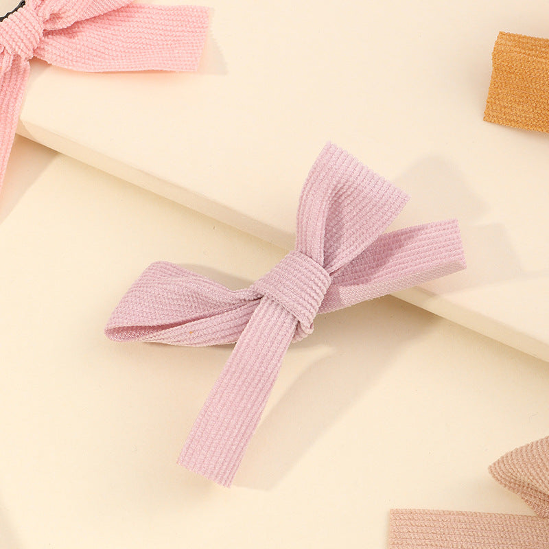 Lindo pasador de pelo con lazo para niñas, estilo hada del bosque natural, diseño minimalista con revestimiento de resina, material de tela