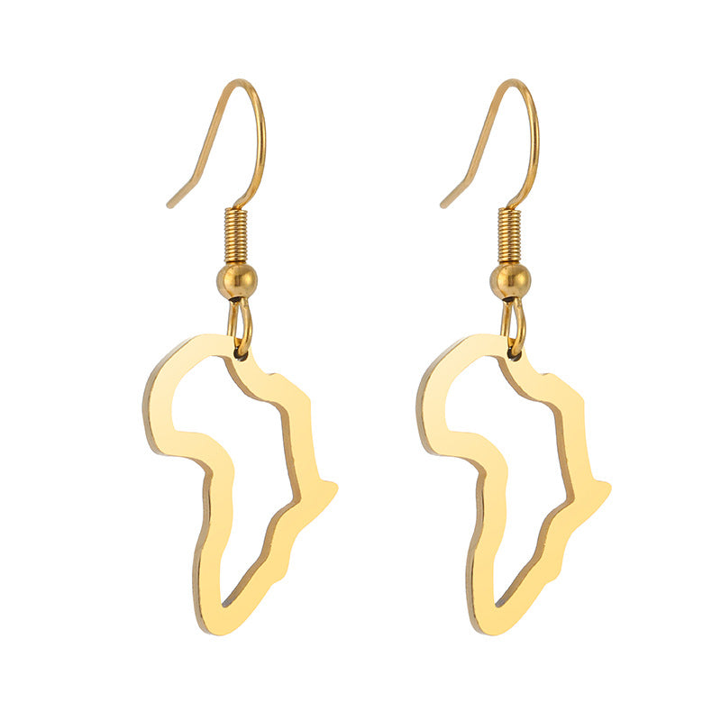 Pendientes de Acero Inoxidable Dorados Geométricos para Mujer - Estilo Casual de Moda, Regalo para Ella