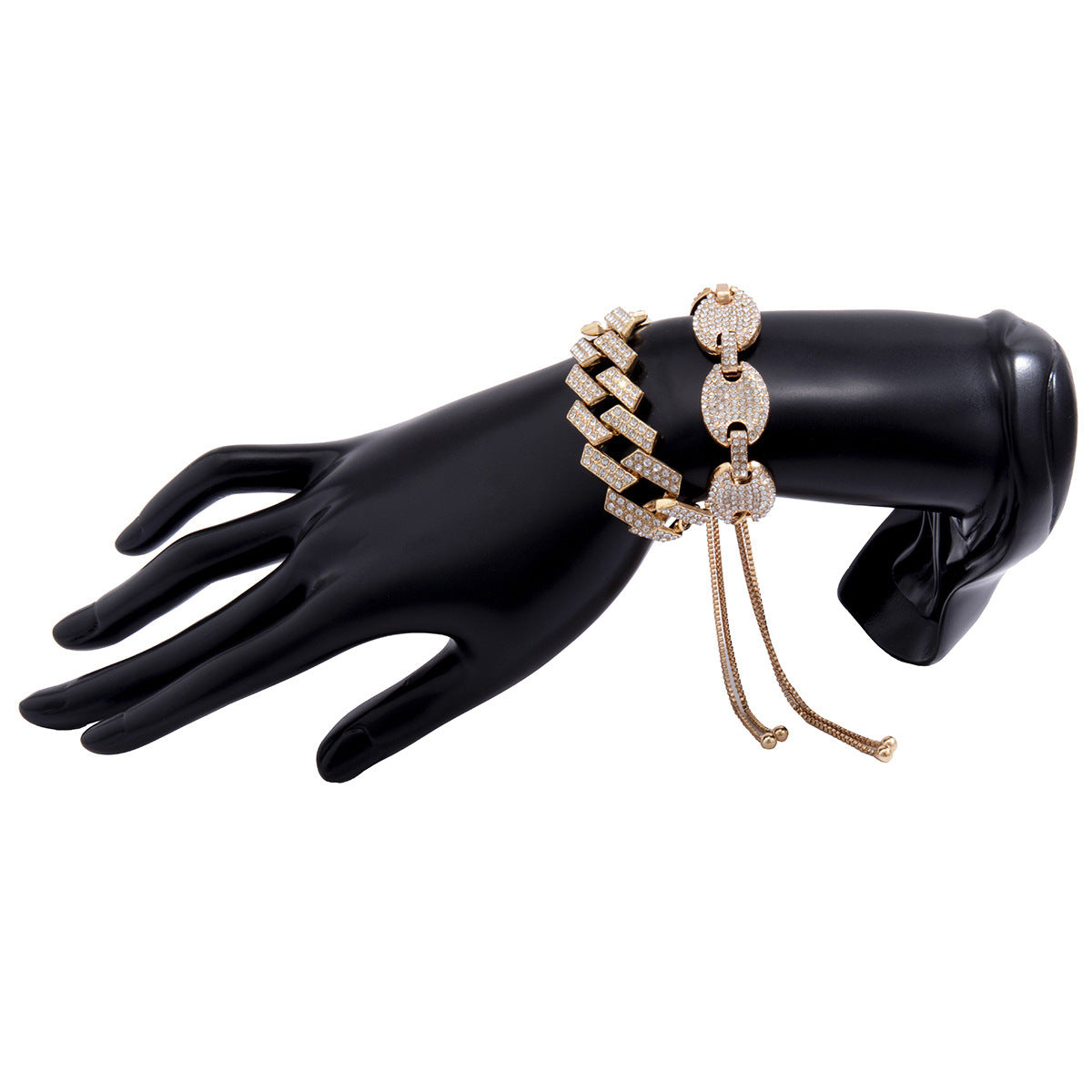Set di Bracciali a Catena in Lega Geometrica con Motivo a Linee, Placcati, Gioielli di Moda Femminile, Design Unico per Regalo Souvenir di Viaggio