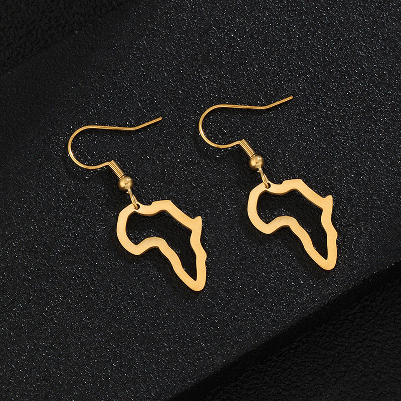 Pendientes de Acero Inoxidable Dorados Geométricos para Mujer - Estilo Casual de Moda, Regalo para Ella