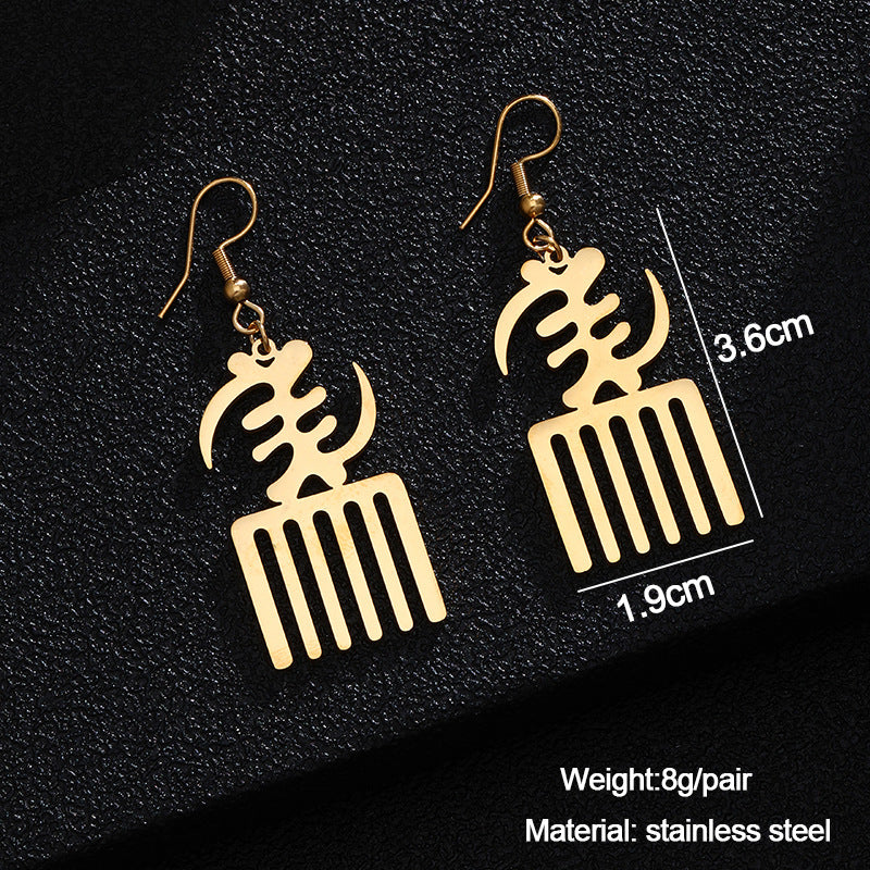 Pendientes de Acero Inoxidable Dorados Geométricos para Mujer, Joyería de Moda llamativa, Diseño Minimalista, Estilo Bohemio, Accesorio Unisex