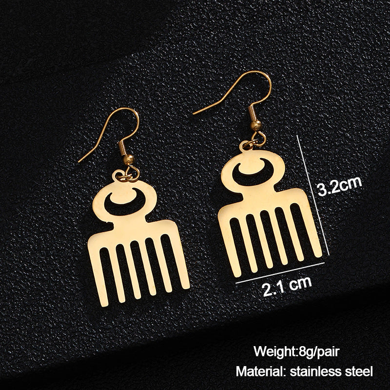 Pendientes de Acero Inoxidable Dorados Geométricos para Mujer, Joyería de Moda llamativa, Diseño Minimalista, Estilo Bohemio, Accesorio Unisex
