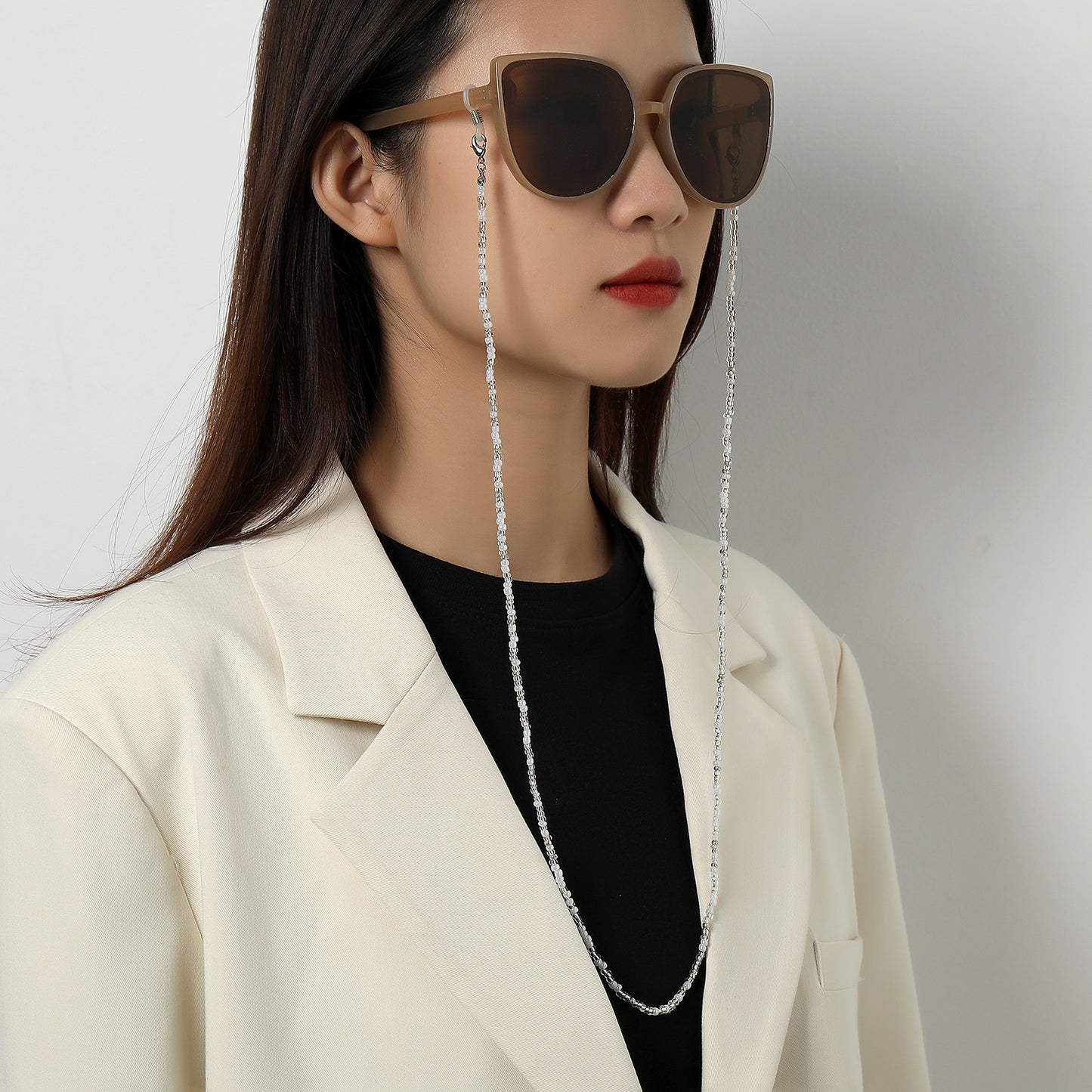 Fashion Multicolor Glass Beads Eyeglass Chain for Women