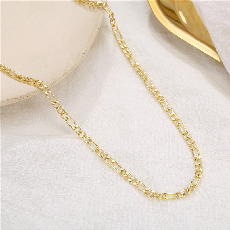 Elegant Geometric Alloy Plated Cable Chain Necklace for Women