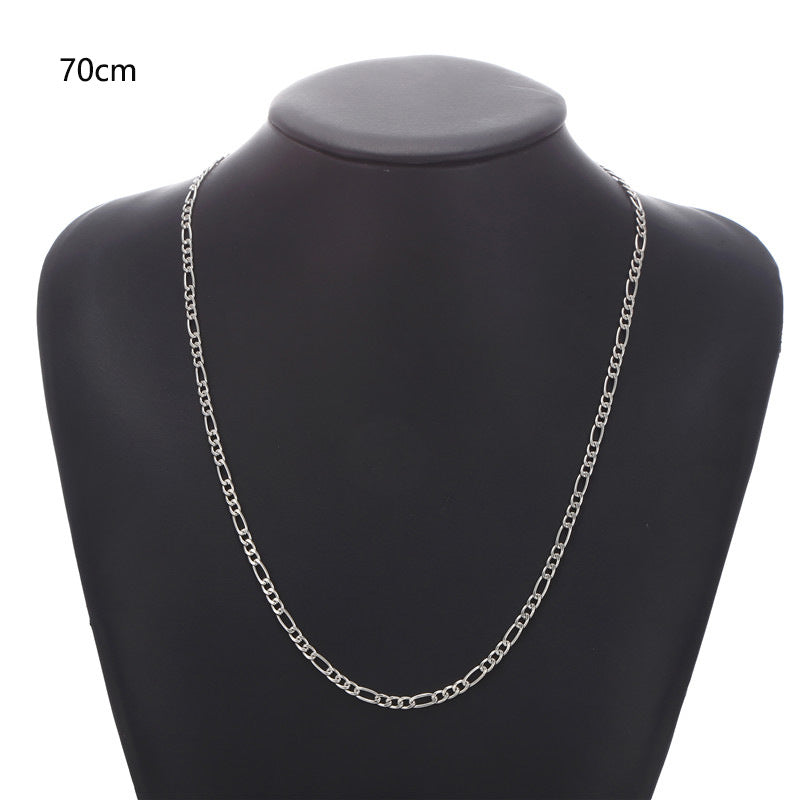 Hip-hop Minimalist Geometric Iron Plated Necklace with Alloy Pendant for Men and Women