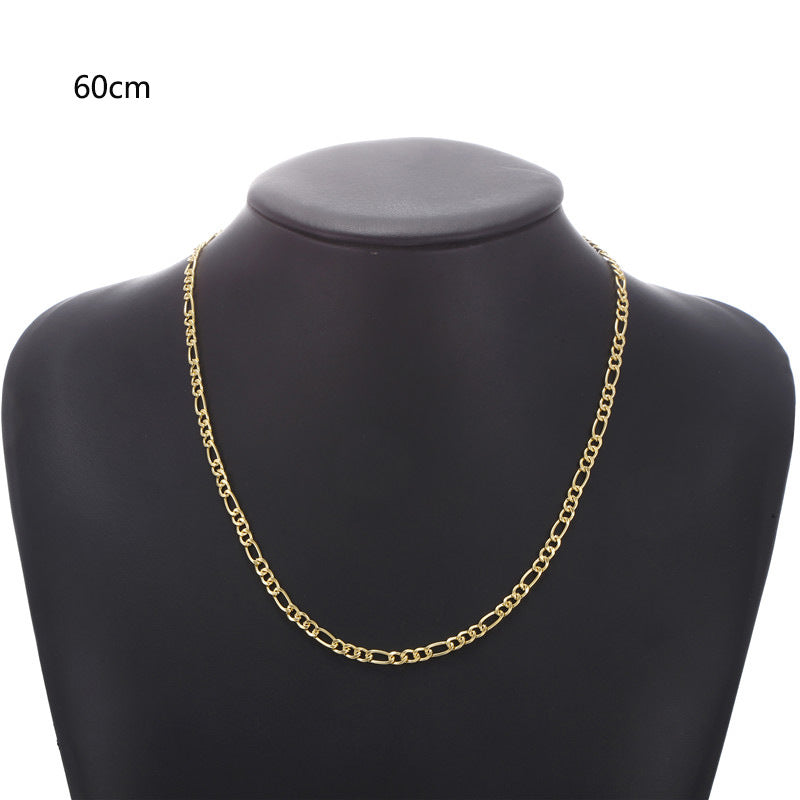 Hip-hop Minimalist Geometric Iron Plated Necklace with Alloy Pendant for Men and Women