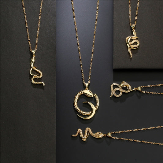 Vintage Hip-hop Brass Cable Chain Necklace