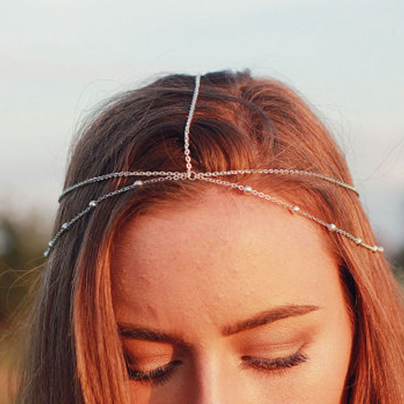 Geometric Checkered Alloy Hair Band Women's Fashion Headwear