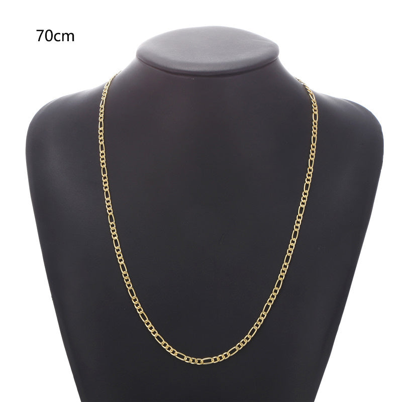 Elegant Geometric Alloy Plated Cable Chain Necklace for Women