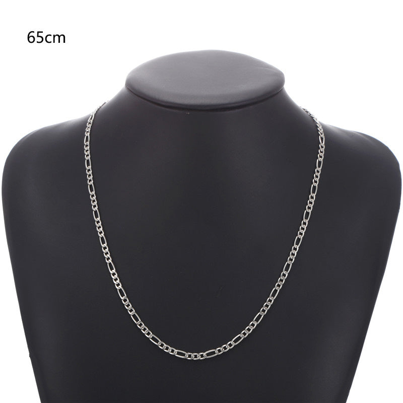 Elegant Geometric Alloy Plated Cable Chain Necklace for Women