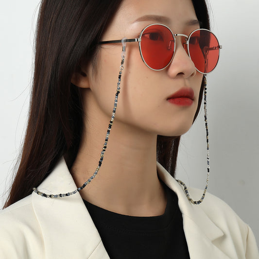Women's Multi-Functional Seed Bead Eyeglass Chain Anti-Slip Mask Holder