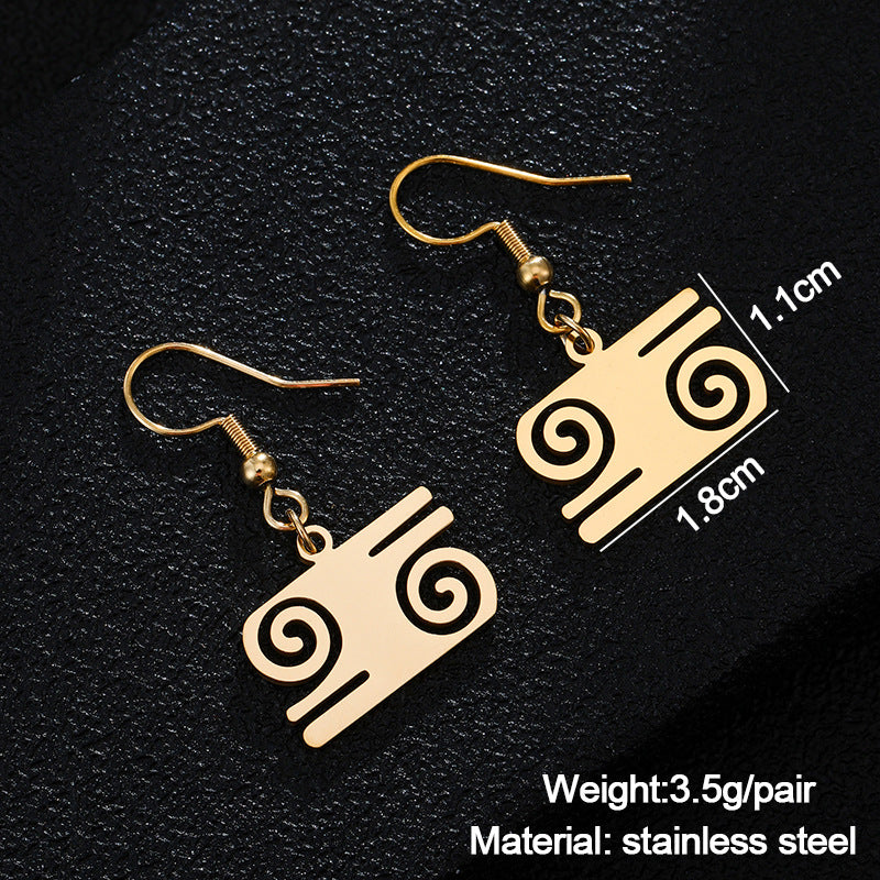Pendientes de Acero Inoxidable Dorados Geométricos para Mujer, Joyería de Moda llamativa, Diseño Minimalista, Estilo Bohemio, Accesorio Unisex