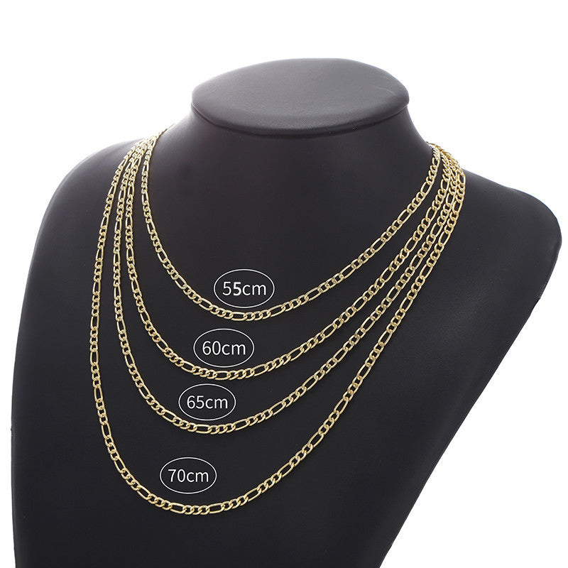 Elegant Geometric Alloy Plated Cable Chain Necklace for Women