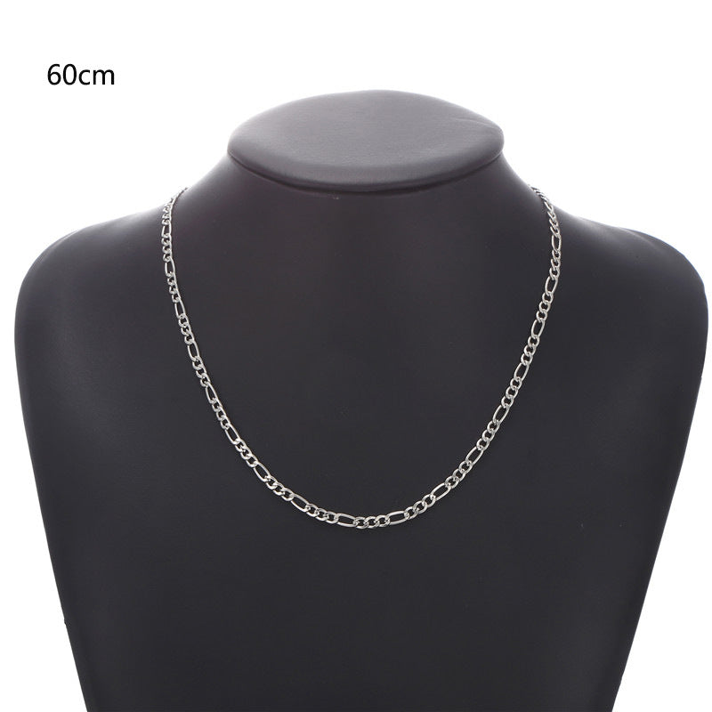 Hip-hop Minimalist Geometric Iron Plated Necklace with Alloy Pendant for Men and Women
