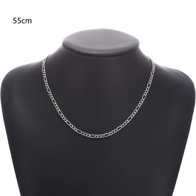 Hip-hop Minimalist Geometric Iron Plated Necklace with Alloy Pendant for Men and Women