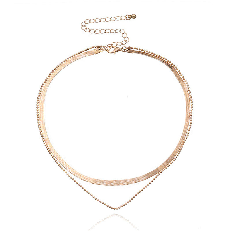 Minimalist Geometric Alloy Twist Chain Necklace for Women - Fashion Hip-Hop Style