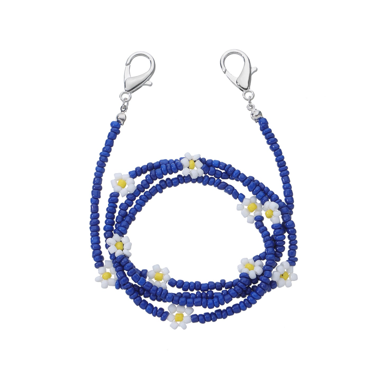 Floral Flower Glass Beads Eyewear Chain Mask Holder