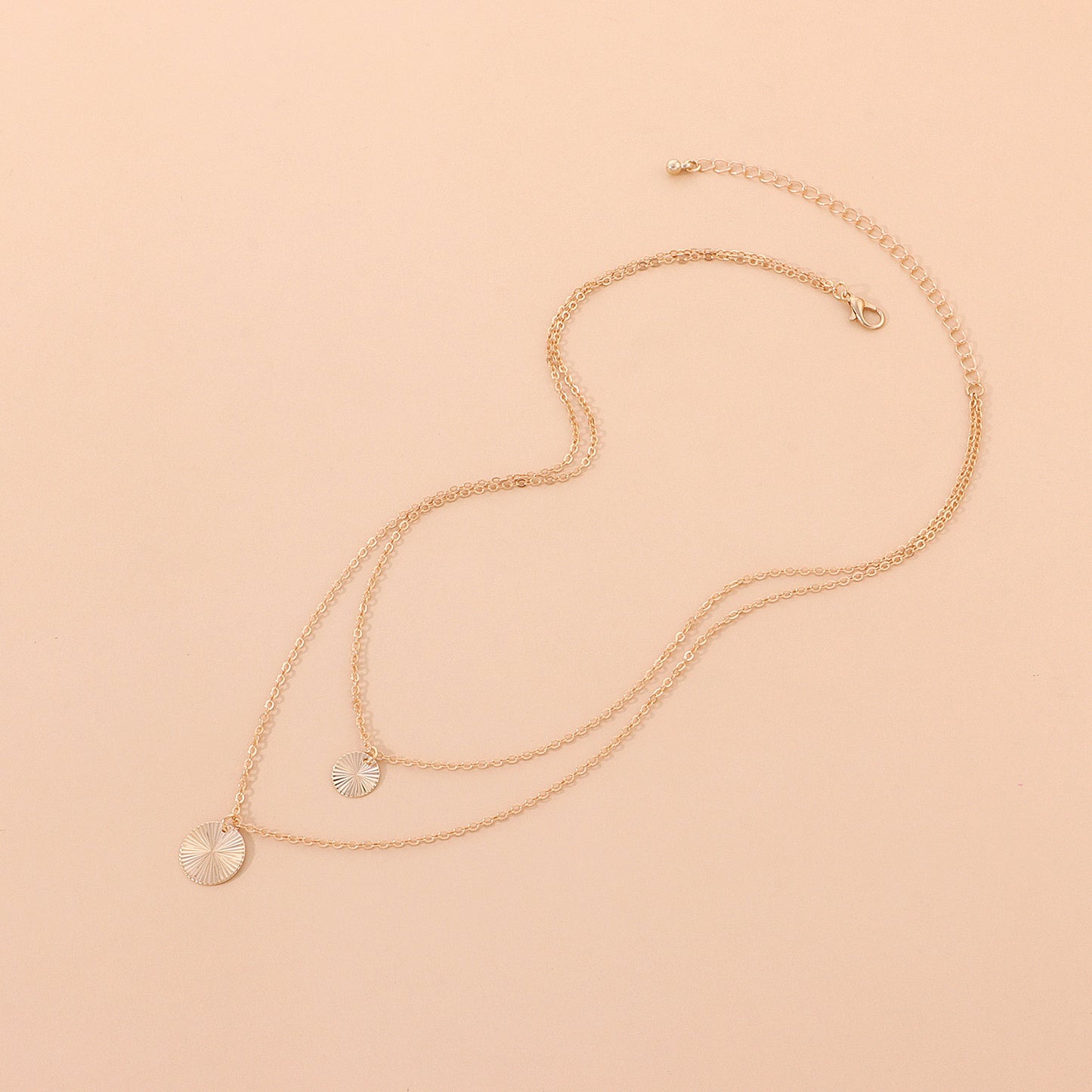 Minimalist Geometric Alloy Cross Chain Pendant Necklace for Women, Elegant Layered Jewelry for Sweaters