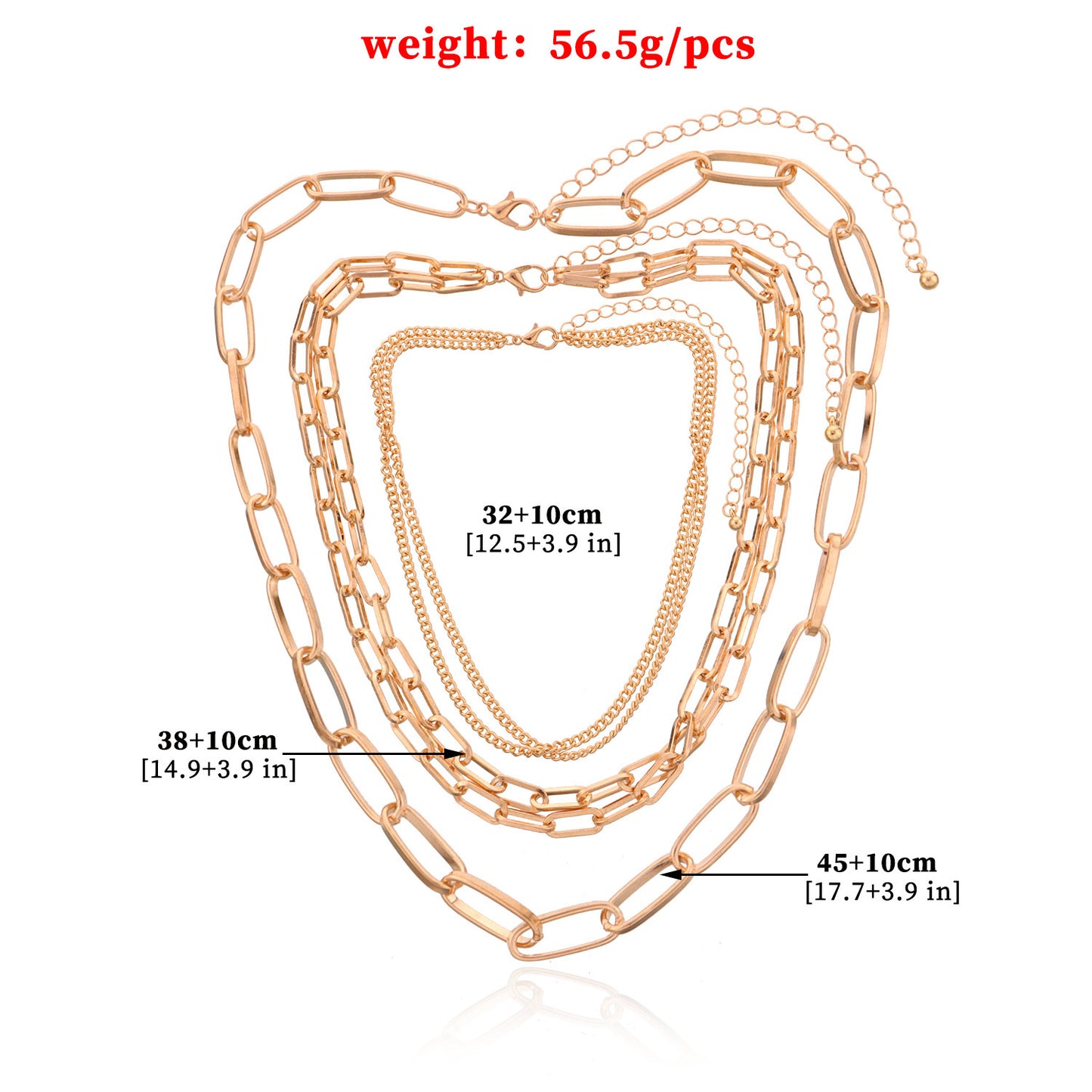 Geometric Vintage Alloy Box Chain Necklace for Women - Multi-Layered Fashion Jewelry, Plated Finish, Stylish Accessory for Sweaters