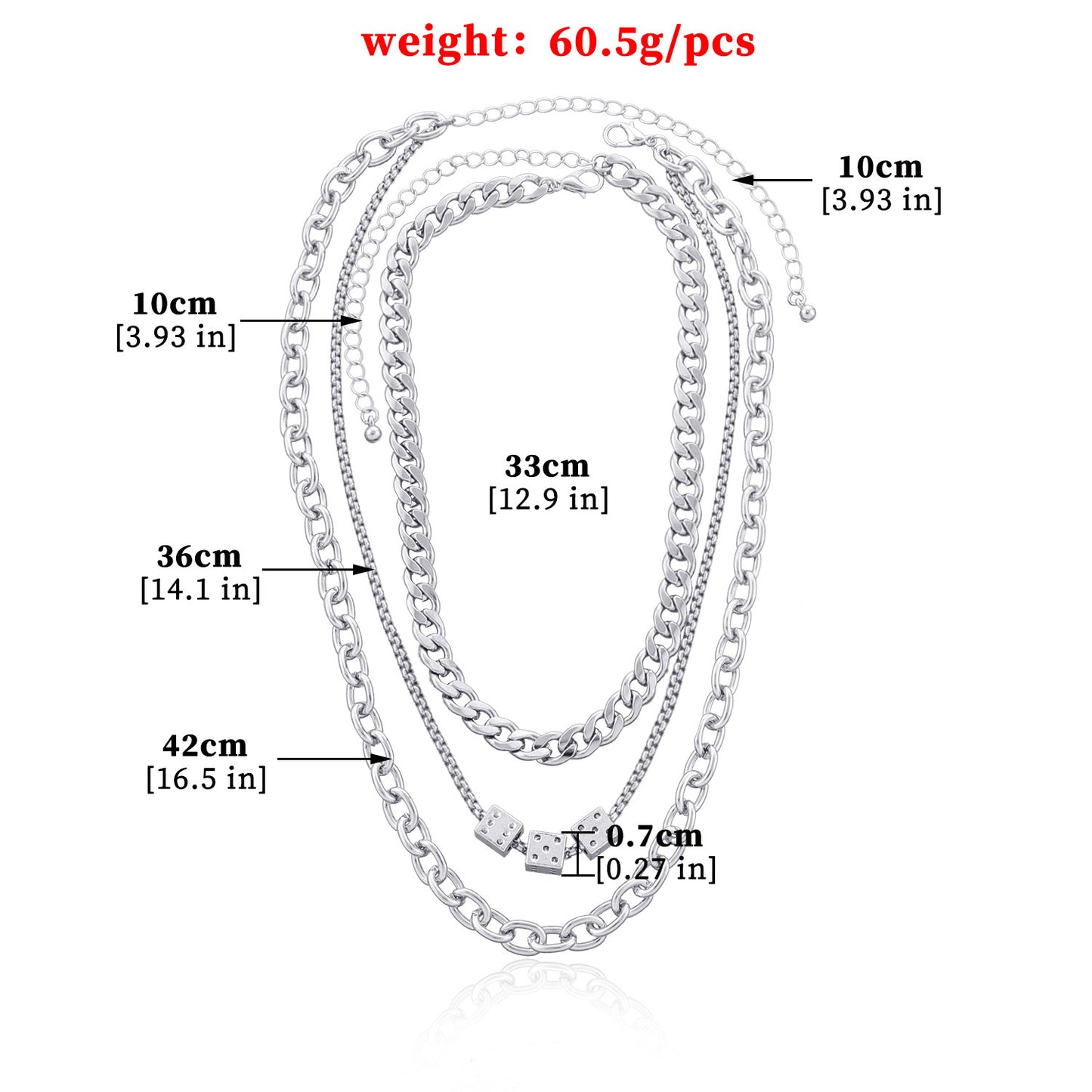 Punk Vintage Geometric Alloy Box Chain Necklace for Women - Multi-Layered Fashion Jewelry