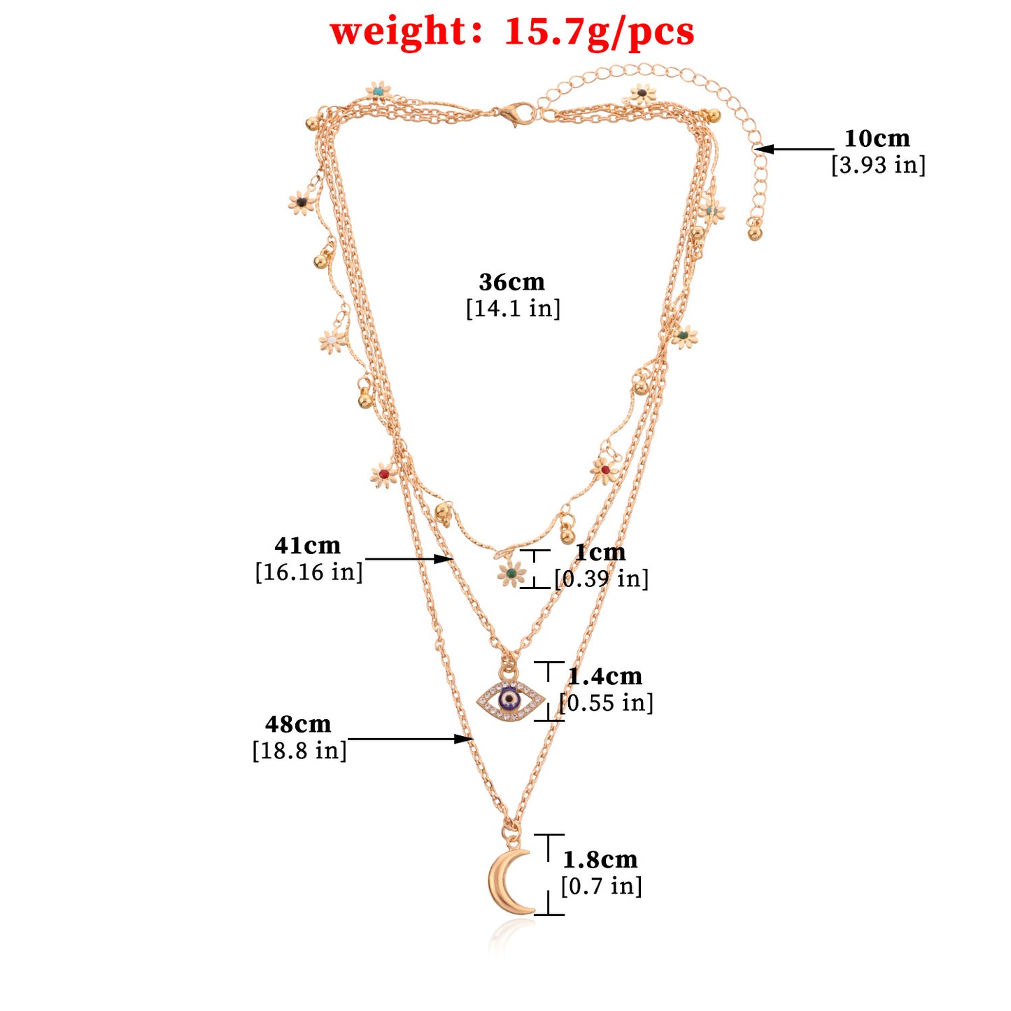 Women's Floral Design Alloy Cross Chain Necklace with Rhinestone Inlay, Luxury Vintage Style Jewelry