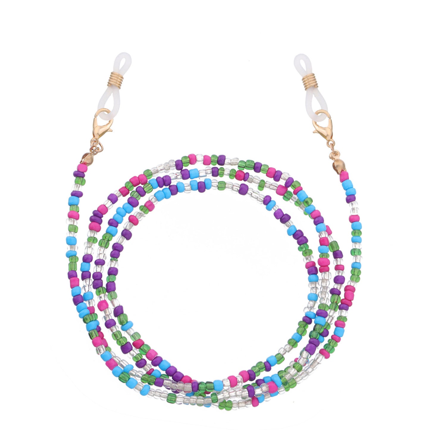 Colorful Glass Bead Ball Chain Eyewear Holder for Women