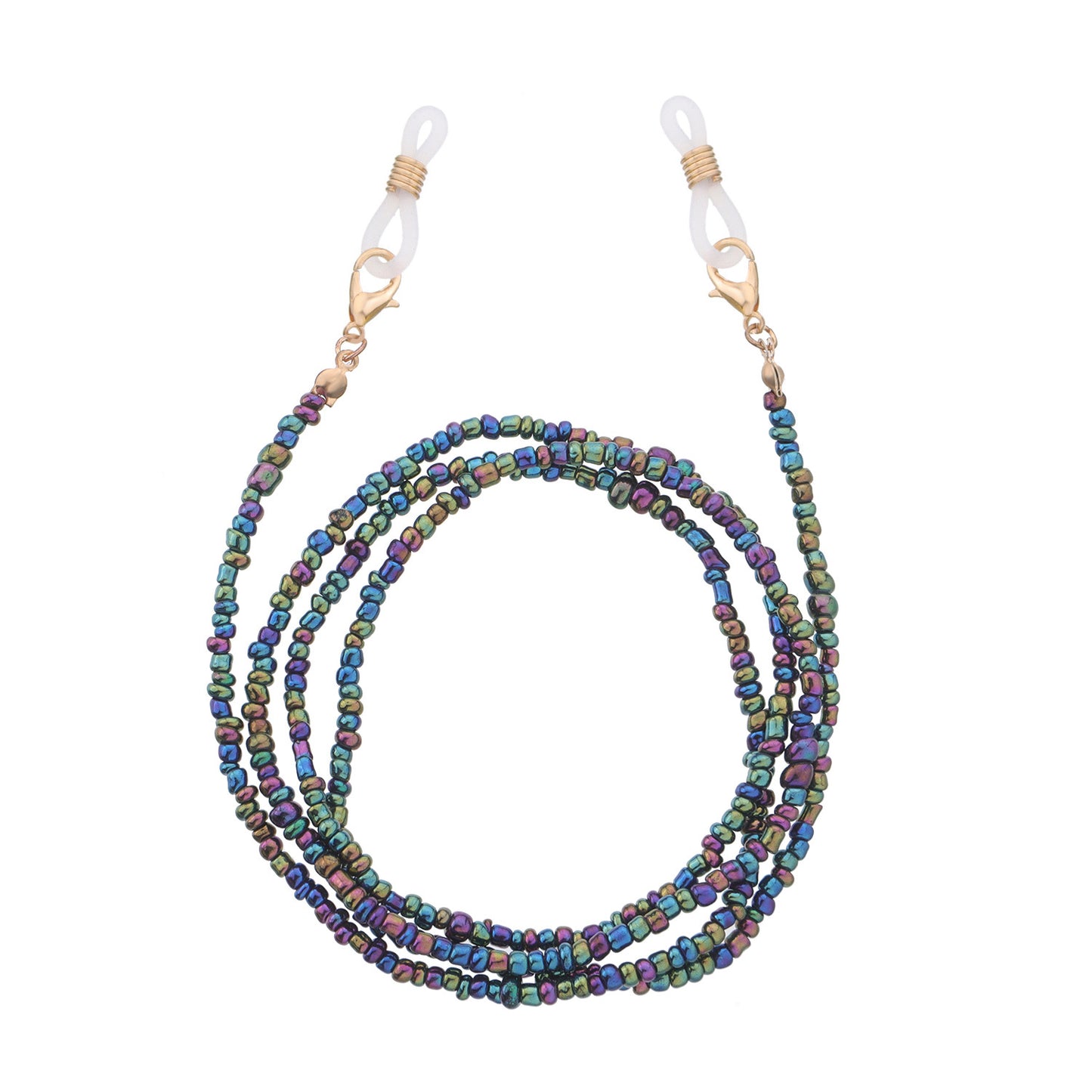 Colorful Glass Bead Ball Chain Eyewear Holder for Women