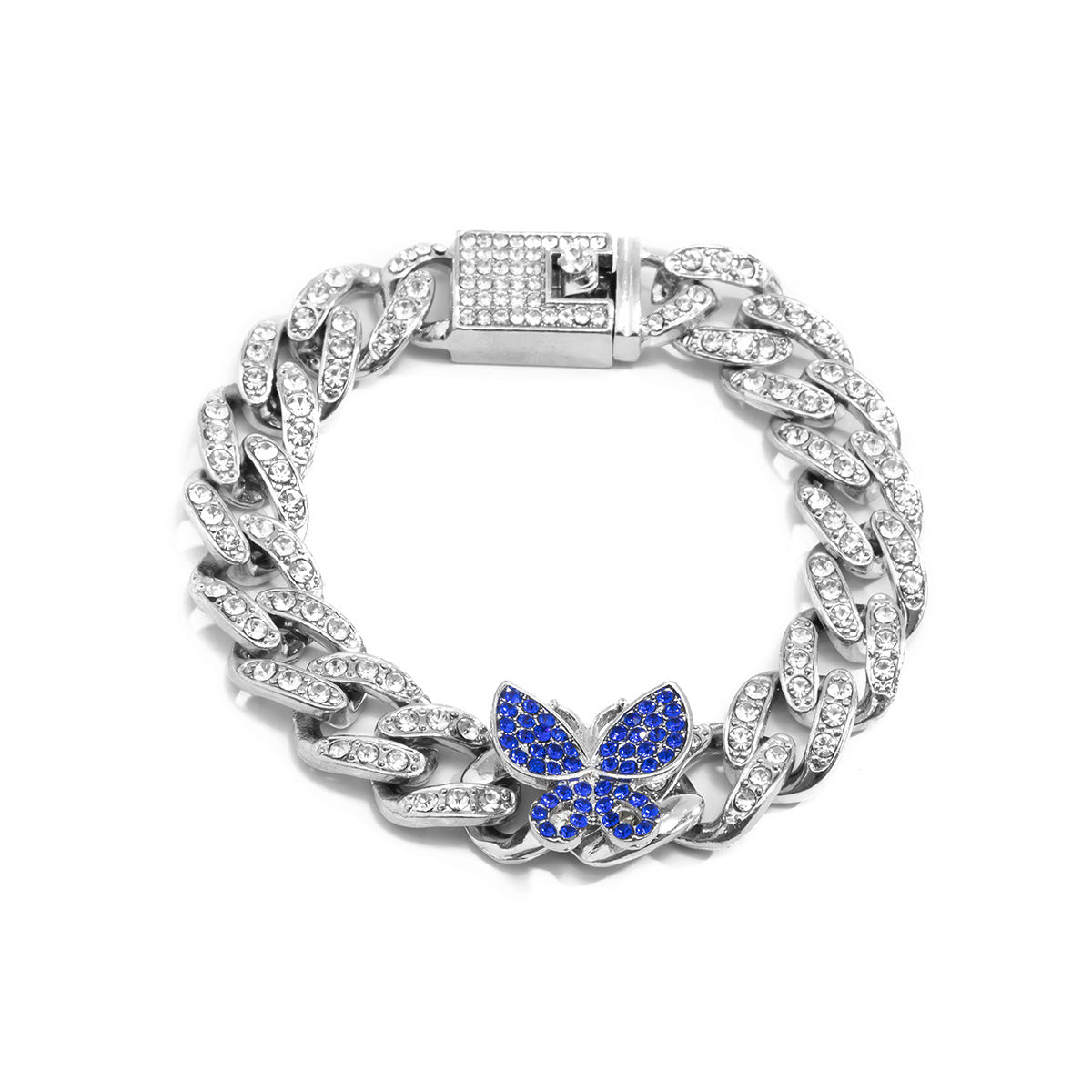 Vintage Alloy Butterfly Chain Bracelet for Women, Plated, Individuality Style, Fashion Jewelry, Travel Souvenir Gift