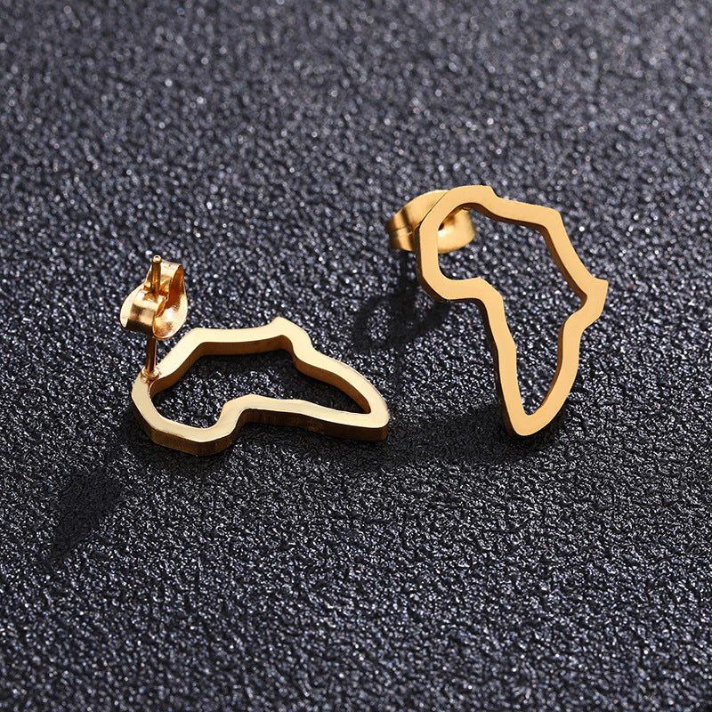 Set Collana con Ciondolo e Orecchini in Acciaio al Titanio e Inox Geometrico per Donna, Moda Casual, Regalo