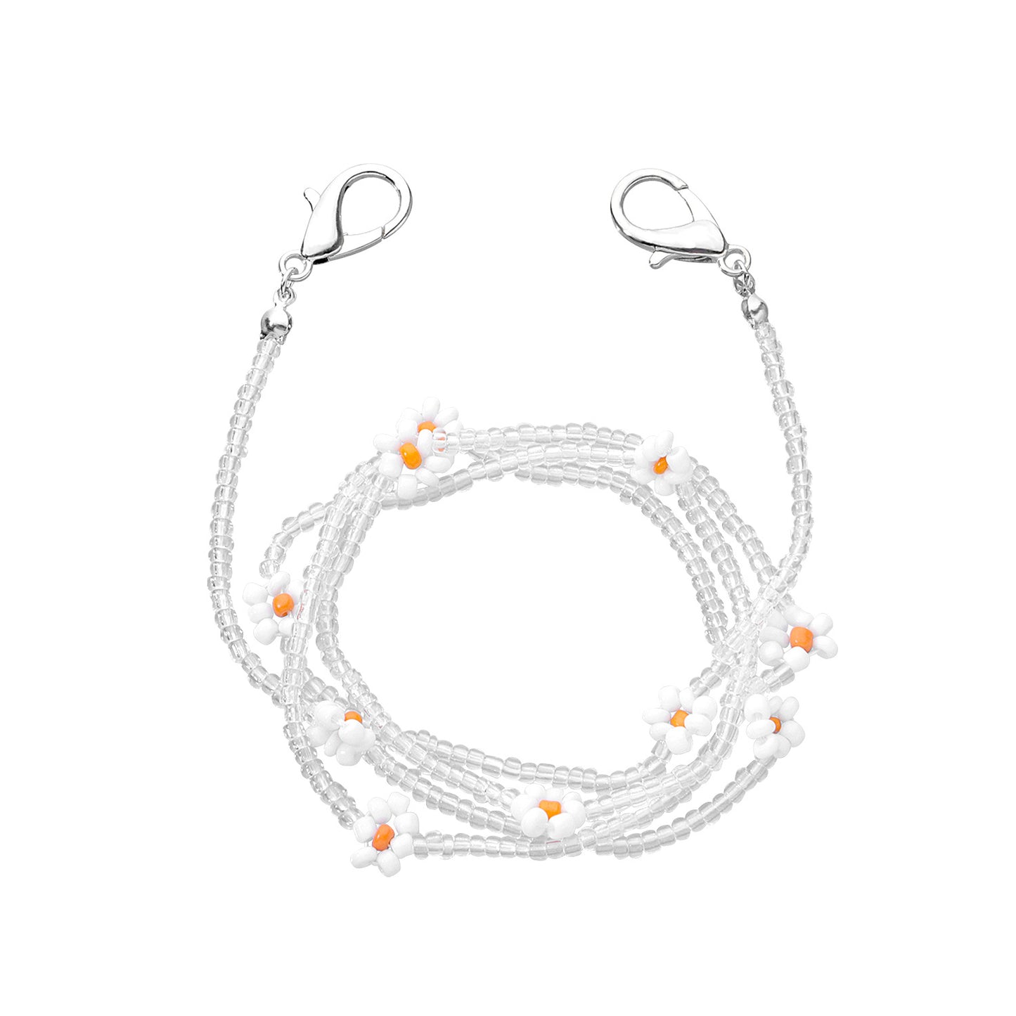 Floral Flower Glass Beads Eyewear Chain Mask Holder