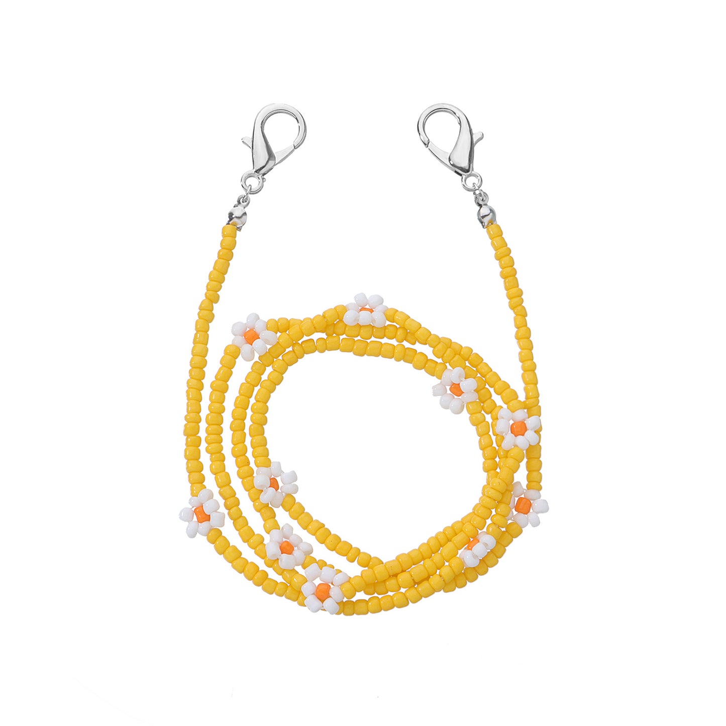 Floral Flower Glass Beads Eyewear Chain Mask Holder