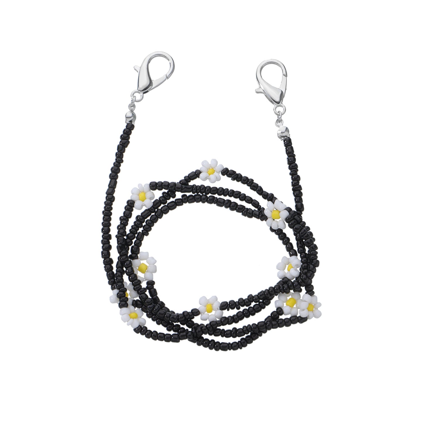 Floral Flower Glass Beads Eyewear Chain Mask Holder