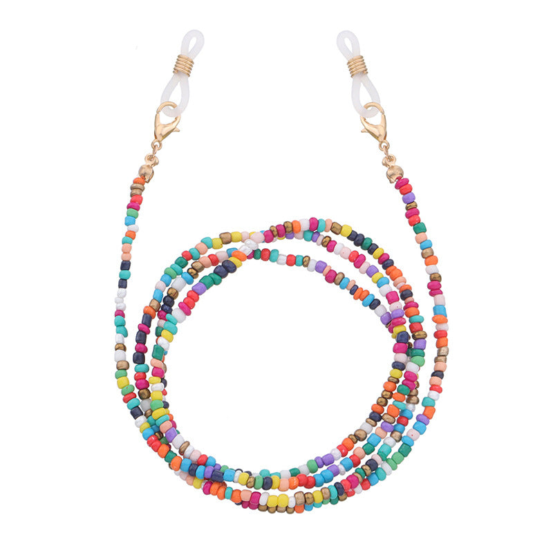 Colorful Glass Beads Eyeglass Holder Chain for Women