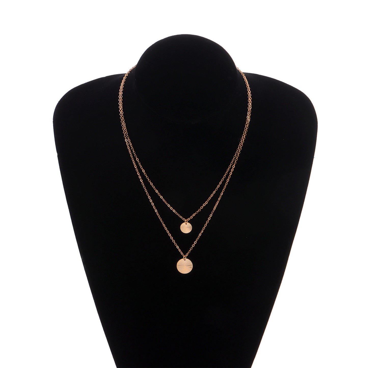 Minimalist Geometric Alloy Cross Chain Pendant Necklace for Women, Elegant Layered Jewelry for Sweaters