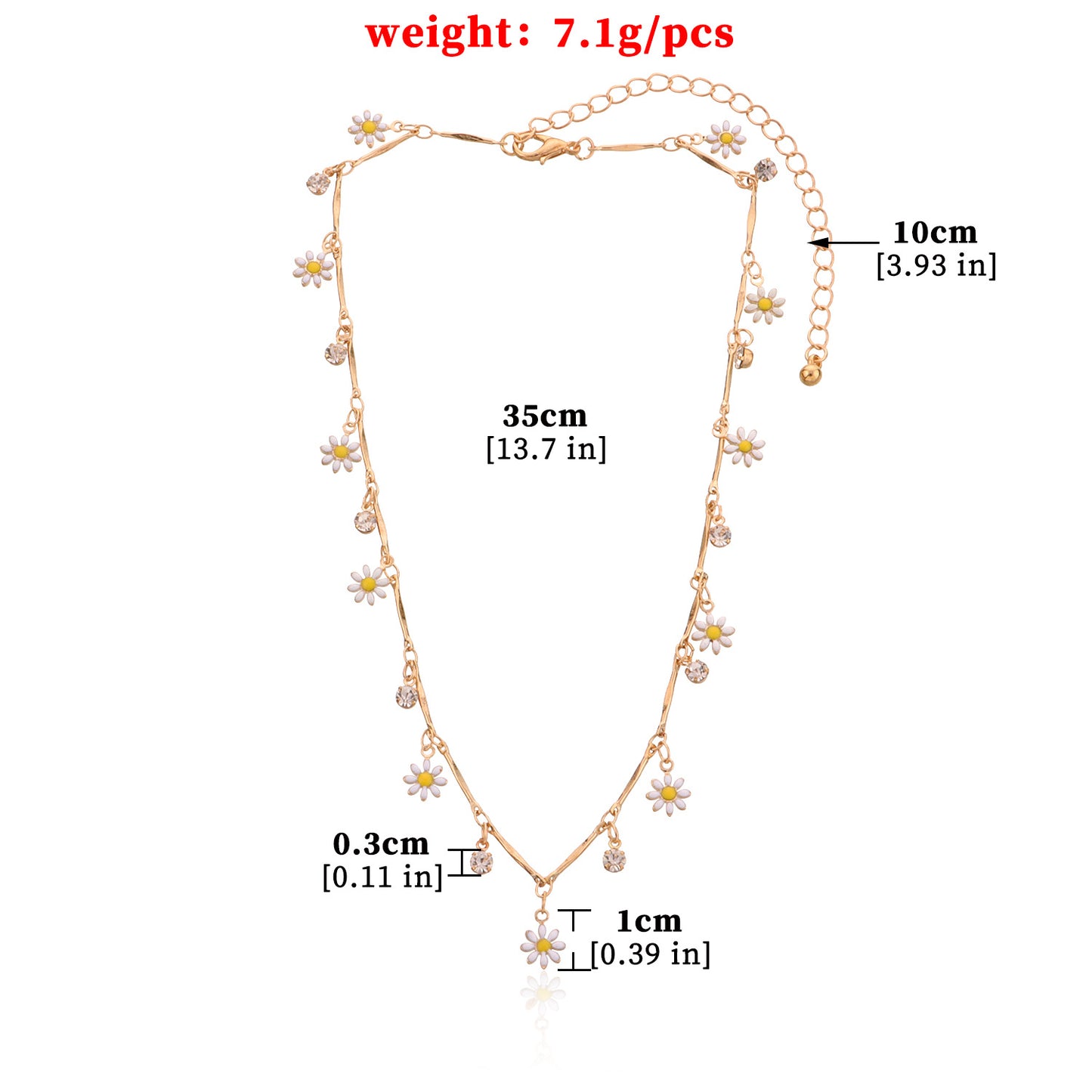 Floral Rhinestone Alloy Necklace Women Vintage Trendy Bohemian Style Straight Tube Chain Jewelry