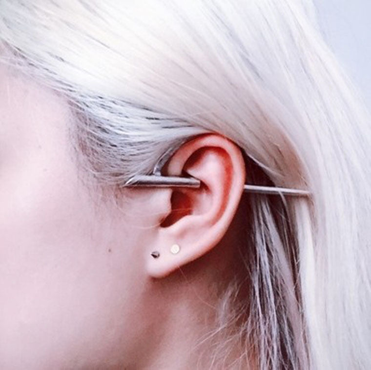 Orecchini a perno in metallo geometrici da donna, orecchini asimmetrici alla moda rock