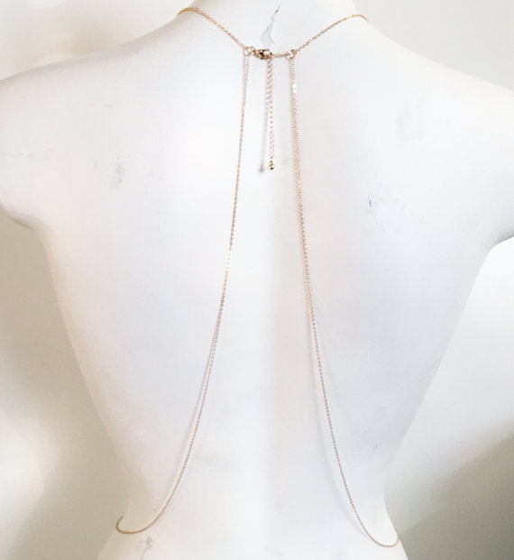 Geometric Alloy Body Chain for Women Adjustable 51cm to 80cm Plated Bikini Chain Fashion Jewelry