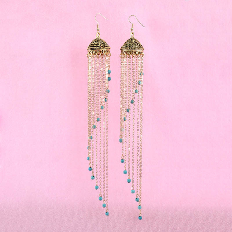 Geometric Alloy Earrings for Women, Plated Fashion Jewelry, Natural Style, Fresh Sweet Design