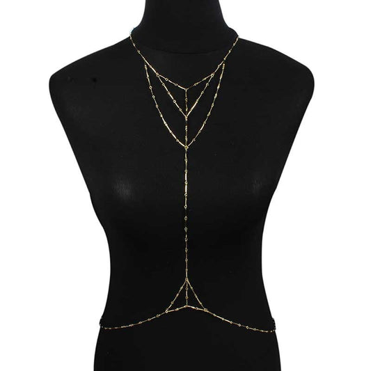 Cadena corporal cruzada para mujer con colgante de zodiaco animal, collar ajustable de metal, joyería de moda