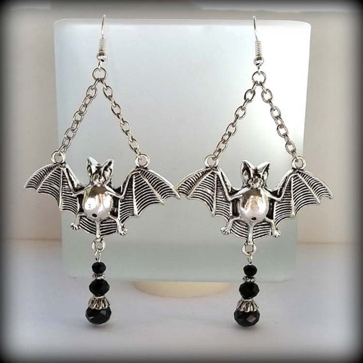 Fashion Women's Geometric Bat Dangle Earrings Alloy Trendy Minimalist Ear Jewelry