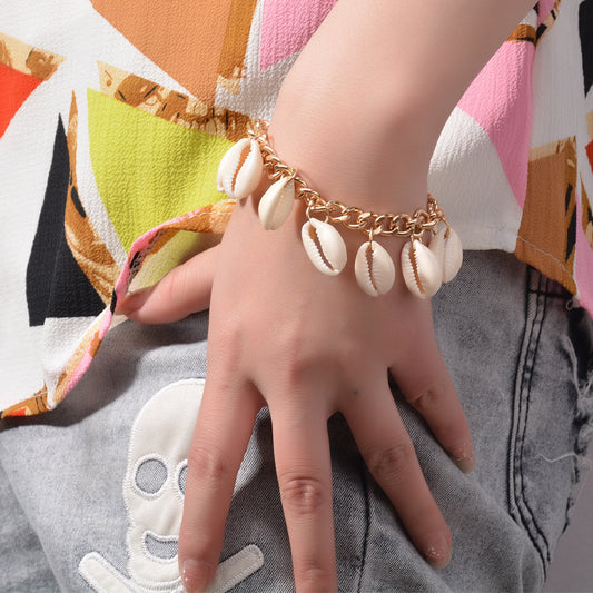 Shell Seashell Bracelet for Women Handmade Bohemian Style Geometric Fashion Bracelet