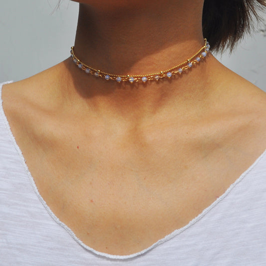 Collar minimalista geométrico con colgante para mujer, de aleación, cadena con medallón, collar ajustable