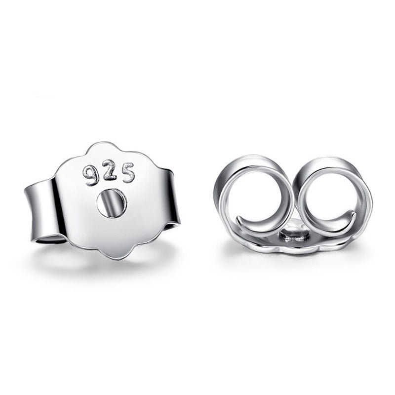 925 Plata Esterlina Tapones para Oído Aretes Tope Gorras Fornituras de Joyería para Aretes