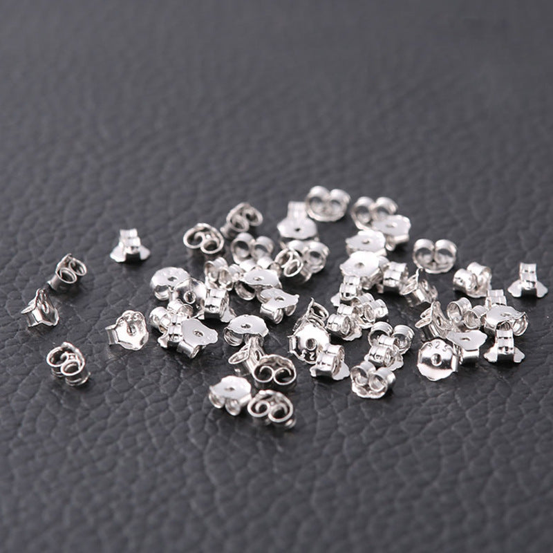 925 Plata Esterlina Tapones para Oído Aretes Tope Gorras Fornituras de Joyería para Aretes