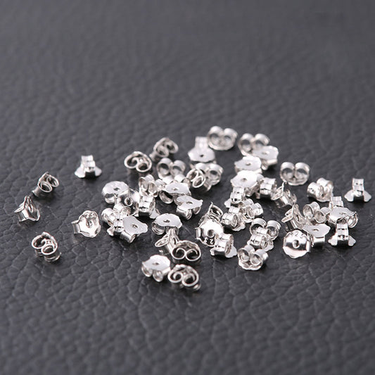 Tappi per orecchini in argento sterling 925, tappini per orecchie, tappi per gioielli per orecchini