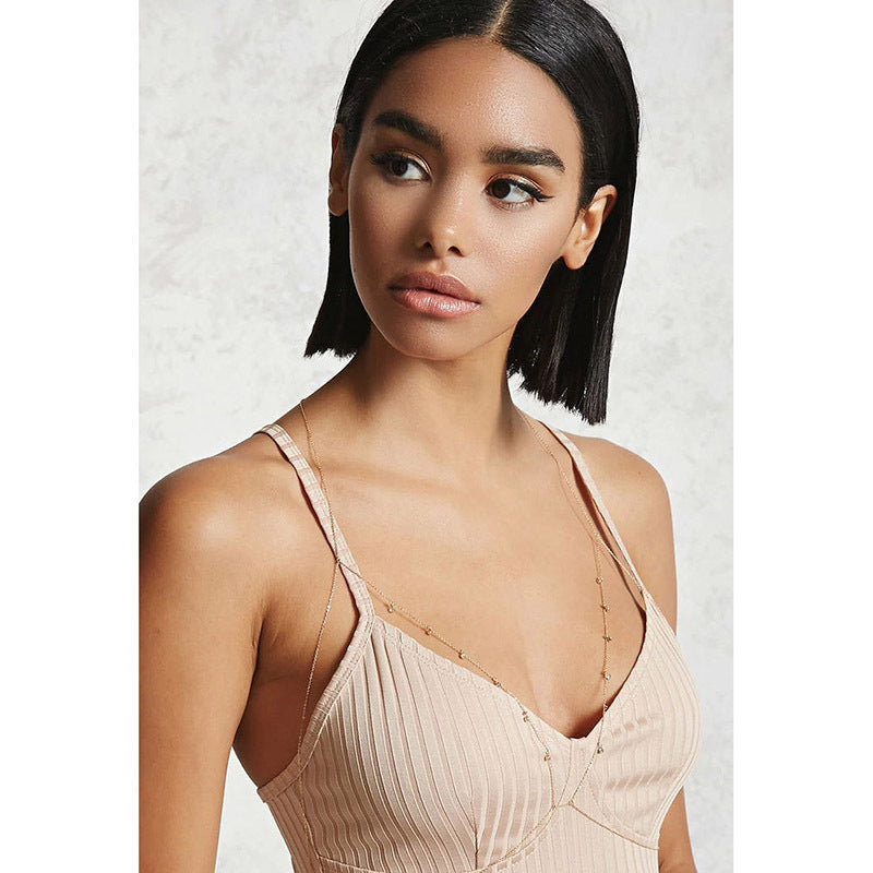 Cadena corporal minimalista de aleación con forma de animal para mujer
