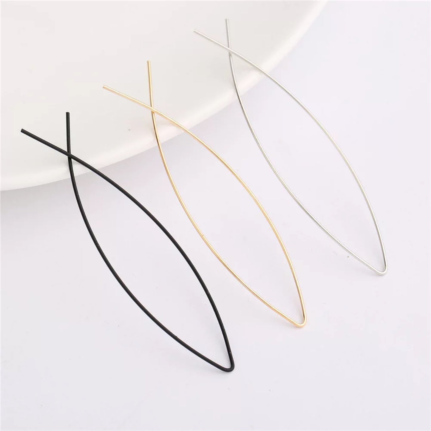 Modern Geometric Abstract Art Fishwire Drop Earrings for Women Minimalist Fashion Jewelry