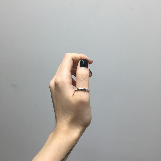 Anello a fascia aperta in argento sterling 925 con sorriso, vintage, retrò, gioiello geometrico con viso per donna