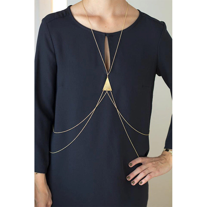 Triangle Alloy Body Chain Necklace for Women