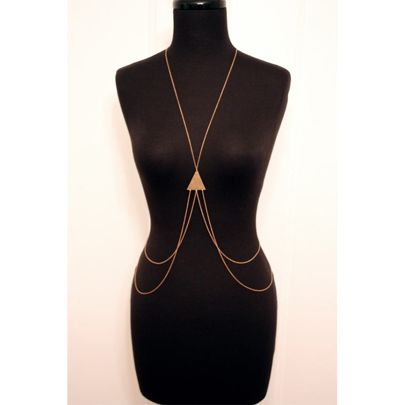 Triangle Alloy Body Chain Necklace for Women
